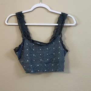 Polka Dot Alya crop top. Size medium.